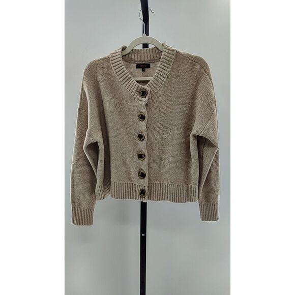 Quince Sweaters - Quince Women 100% Organic Cotton Cropped Cardigan Cement Marl S